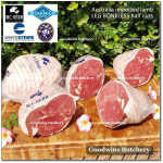 Lamb LEG BONELESS frozen HALF CUT AS STEAKS 2.5cm 1" 1.5-1.8kg 4-5pcs (price/kg) any brand in stock Australia Midfield Wammco WhiteStripe McHerd